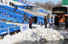 Стадион "Металлург" готовят к кубковому матчу "Крыльев" со "Спартаком"