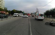 В Сызрани пострадал мотоциклист, с которым столкнулась автоледи на легковушке