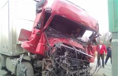 Под Сызранью на трассе М-5 столкнулись четыре большегруза