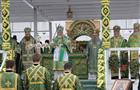 Патриарх Московский и всея Руси Кирилл проводит литургию в Дивееве