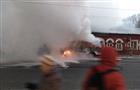 В Самаре недалеко от ТЦ "Гудок" горел автобус