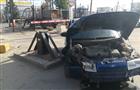 В Новокуйбышевске "десятка" врезалась в шлагбаум