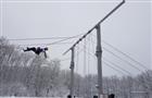 На лыжной базе "Чайка" установили площадку для спортивного туризма