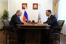 Владимир Путин провел рабочую встречу с Дмитрием Азаровым