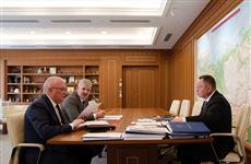 Ирек Файзуллин и Александр Соколов обсудили развитие деревянного домостроения