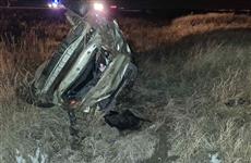 В Красноярском районе погиб водитель опрокинувшейся в кювет иномарки