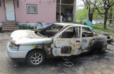 На турбазе в Прибрежном мужчина поссорился с коллегой и поджег его машину