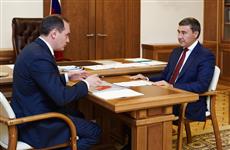Артем Здунов провел рабочую встречу с Министром науки и высшего образования РФ Валерием Фальковым