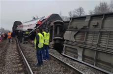 Прокуратура опубликовала фото с места схода поезда с рельсов в Ульяновской области