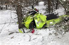 В Красноярском районе пострадала водитель снегохода, врезавшись в дерево