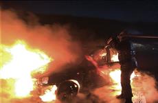 В Тольятти на ходу загорелась Lada Kalina, автомобиль выгорел полностью 