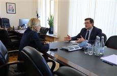 Глеб Никитин провел встречу с исполнительным директором Российского движения школьников Ириной Плещевой