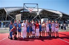 На стадионе "Солидарность Самара Арена" открыли баскетбольную площадку