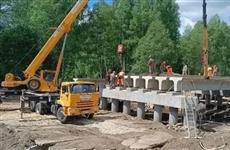 Строительная готовность моста через реку Илеть составляет 60%