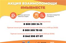 В Самарской области открыта региональная "горячая линия" акции #МыВместе