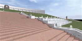 Губернатор оценил ход строительства склона на площади Славы 