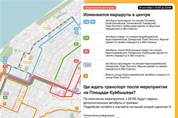 В День города в Самаре ограничат движение транспорта
