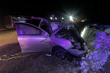 В Исаклинском районе в аварию попал рейсовый автобус, есть погибший и пострадавшие