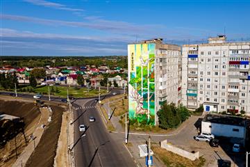 Первый экологический мурал в Сызрани появился благодаря НК "Роснефть"