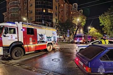 На пожаре в центре Самары пострадал мужчина