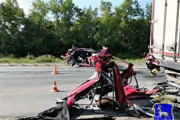 В Самарской области на трассе погиб пассажир въехавшего в КамАЗ Chery