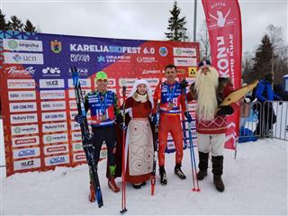 Участники команды Pohvistnevo Ski Team, в поддержку сборной России, приняли участие в лыжном марафоне