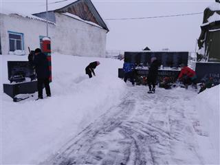 В селе Байкибашево Караидельского района РБ прошла акция "Снежный субботник"