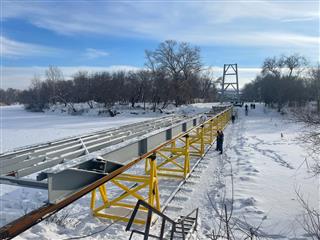 Строительство вантового моста в парке "Строителей" в Орске вышло на новый этап