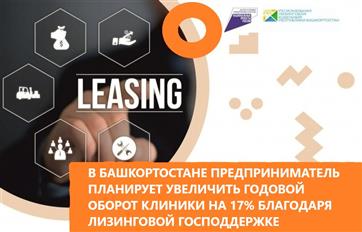 В Башкортостане предприниматель планирует увеличить годовой оборот клиники на 17% благодаря лизинговой господдержке