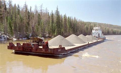 Сокращение объемов реализации
песка в самарском порту привело
к падению прибыли