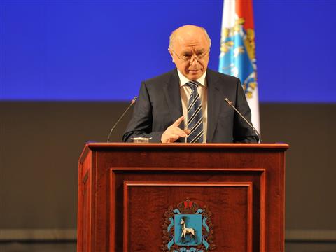 Николай Меркушкин выступил с посланием к депутатам губернской думы и населению