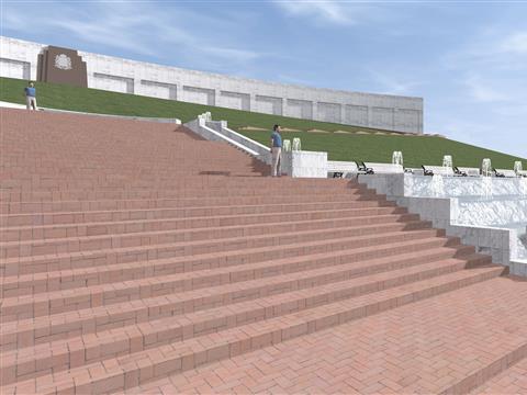 Губернатор оценил ход строительства склона на площади Славы 