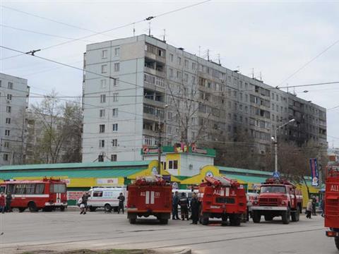 Пожар в 9-этажном доме на ул. Ново-Вокзальной