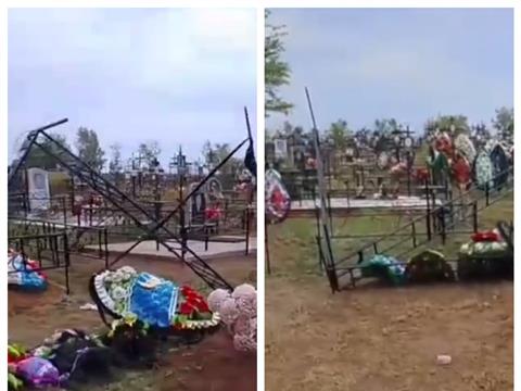 В Оренбуржье обнаружили кладбище с поврежденными могилами участников СВО (видео)