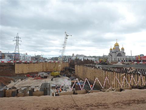 Забетонирована первая секция основания тоннеля под кольцом Московское шоссе / пр. Кирова