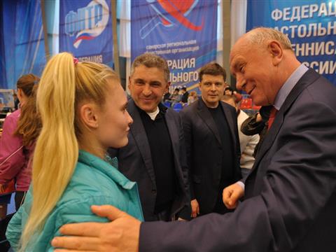 Игорь Левитин и Николай Меркушкин посетили матчи третьего тура командного чемпионата страны по настольному теннису среди женских команд