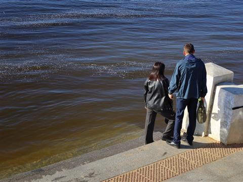 Большая вода пришла в Самару: половодье на набережной