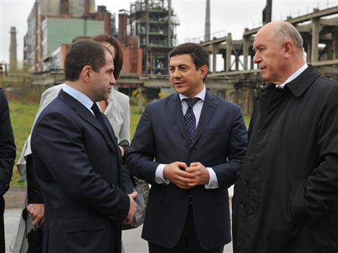 Михаил Бабич и Николай Меркушкин приняли участие в открытии установки по производству высокоотановых добавок 