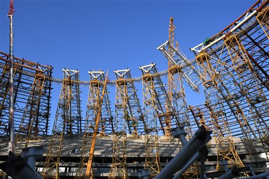 На стадионе "Самара Арена" завершили монтаж купола