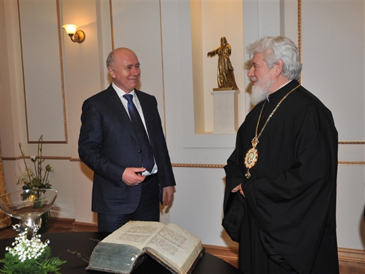 Николай Меркушкин поздравил Владыку Сергия с 25-летием архиерейской хиротонии