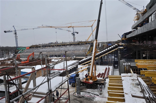 Строители приступили к возведению купола и стен самарского стадиона ЧМ-2018