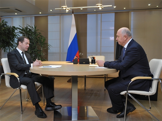 Дмитрий Медведев провел рабочую встречу с Николаем Меркушкиным
