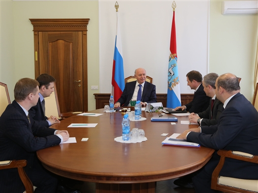 Губернатор встретился с руководством "Газпромбанка"