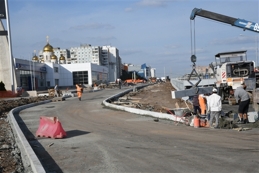 На развязке Кирова и Московского шоссе завершена укладка второго слоя асфальта