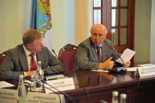 Председатель правления РОСНАНО Анатолий Чубайс и губернатор Николай Меркушкин встретились с бизнес-сообществом Самарской области