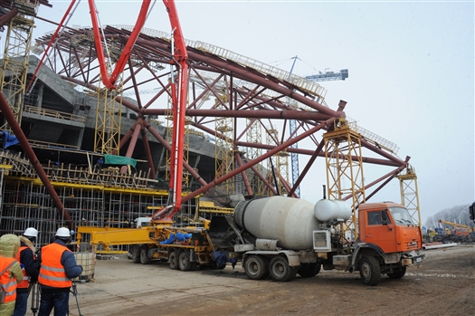 До конца марта откроют четвертый поток монтажа металлоконструкции стадиона "Самара Арена"