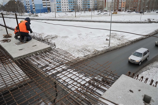 Строительство путепровода через ул. Ташкентскую завершат в конце апреля
