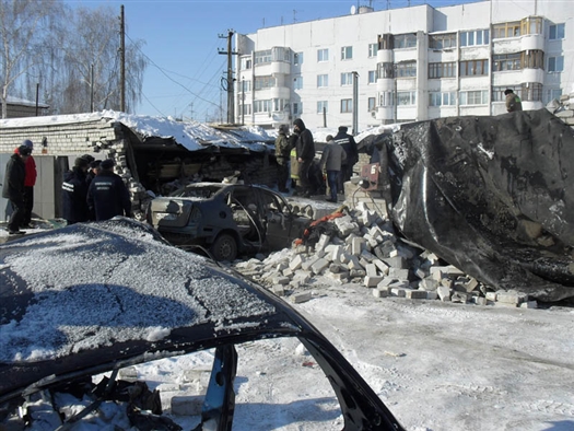 Взрыв прогремел утром 25 февраля в гаражном массиве на ул. Заводской