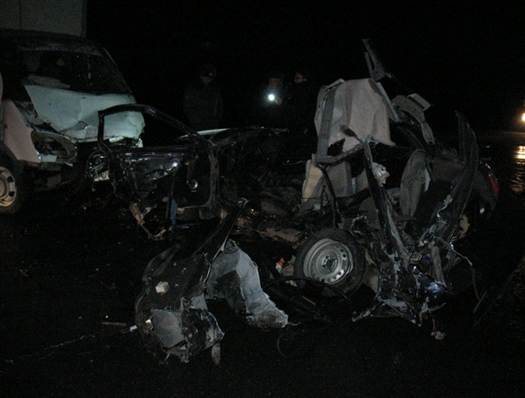 На дороге Тольятти - Ташелка погибли водитель и пассажир Lada Kalina, столкнувшейся с "Газелью"