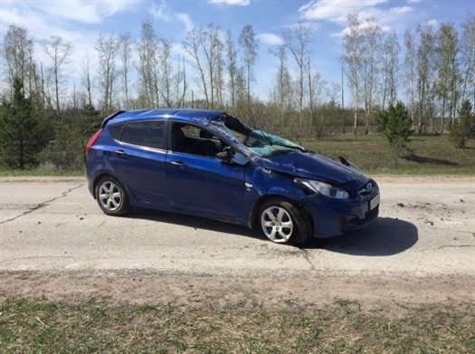 Водитель Hyundai в Сызранском районе превысил скорость и перевернулся